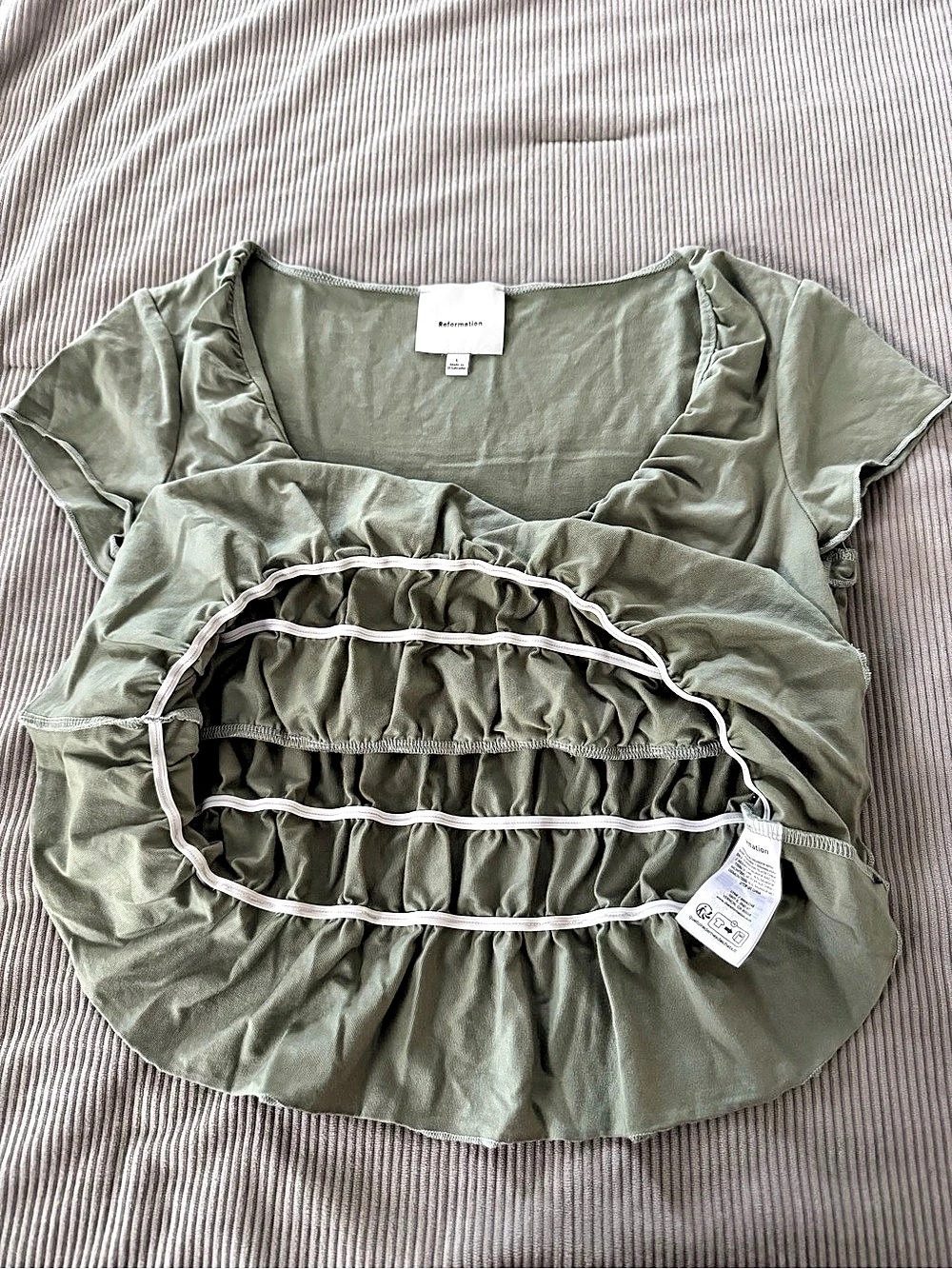Reformation Ruffled Peplum Blouse - Picture 5 of 7